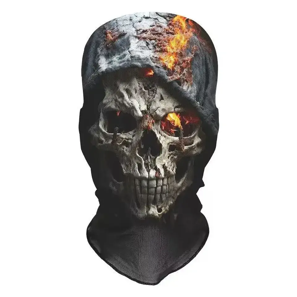Máscara de Esqueleto con Capucha de Malla – Terror para Halloween 7