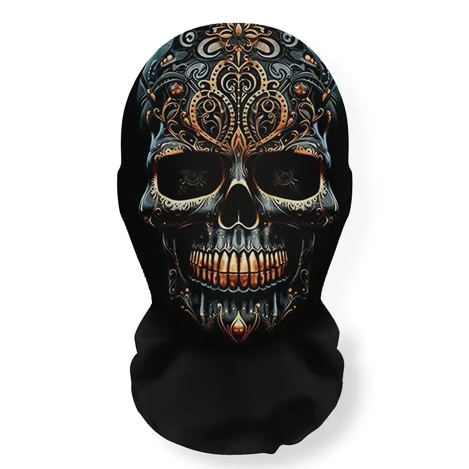 Máscara de Esqueleto con Capucha de Malla – Terror para Halloween 11