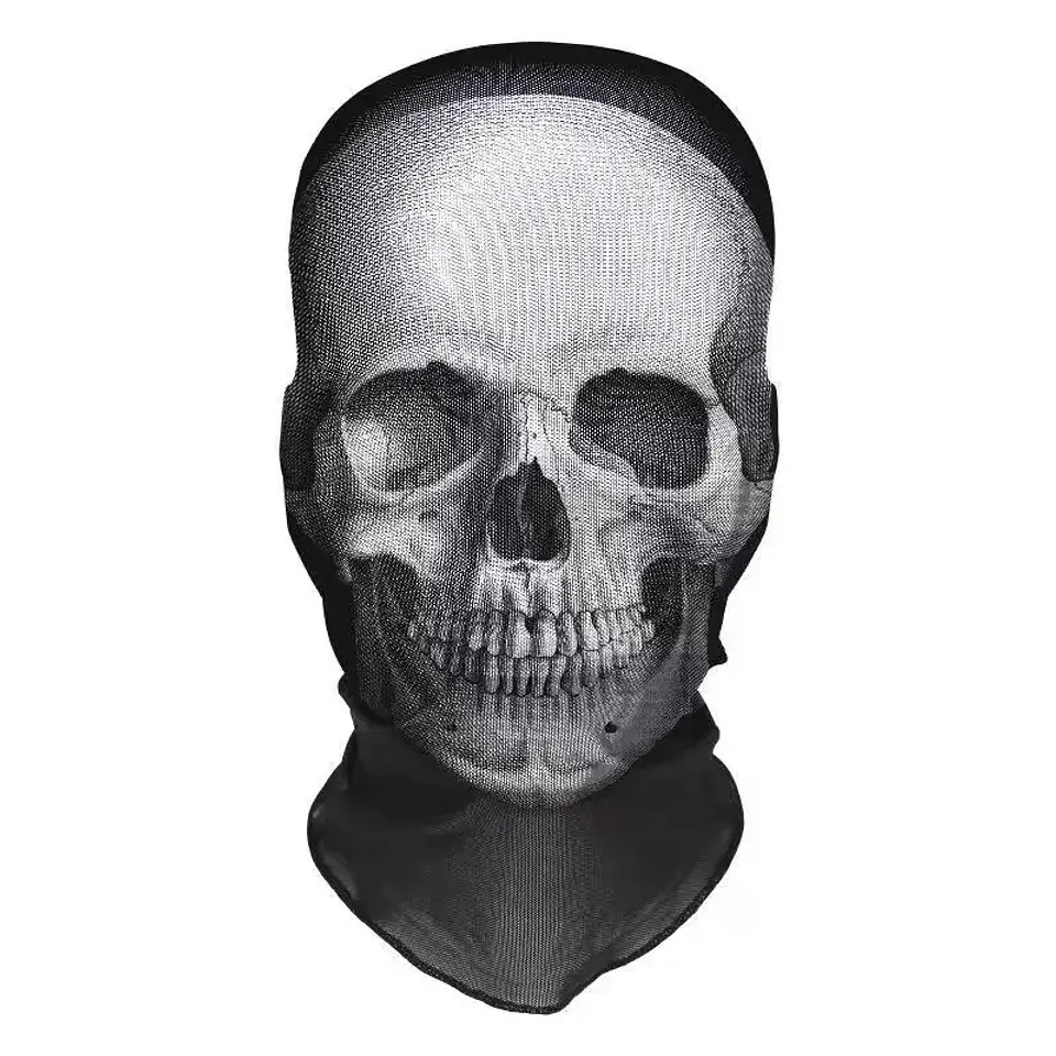 Máscara de Esqueleto con Capucha de Malla – Terror para Halloween 13