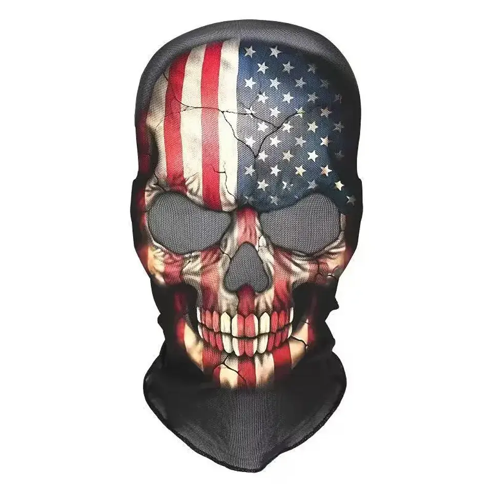 Máscara de Esqueleto con Capucha de Malla – Terror para Halloween 16