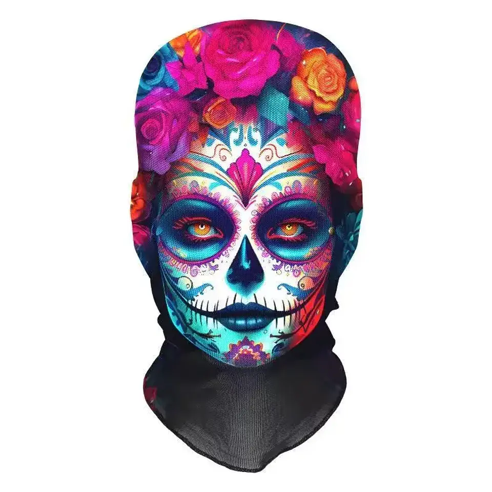 Máscara de Esqueleto con Capucha de Malla – Terror para Halloween 18