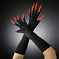 Guantes Largos con Garras de Bruja – 43 cm para Halloween - Miniatura 3