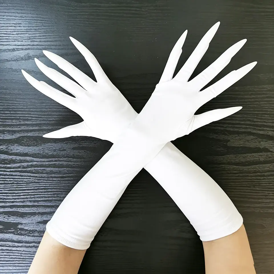 Guantes Largos con Garras de Bruja – 43 cm para Halloween 6