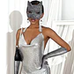 Máscara de Gato Brillante con Orejas – Antifaz Glam para Halloween - Miniatura 3