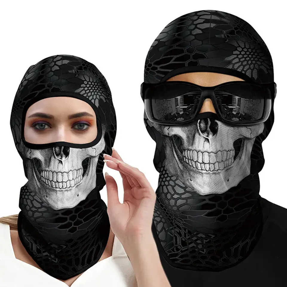 Pasamontañas de Calavera Unisex – Máscara para Halloween y Outdoor 15