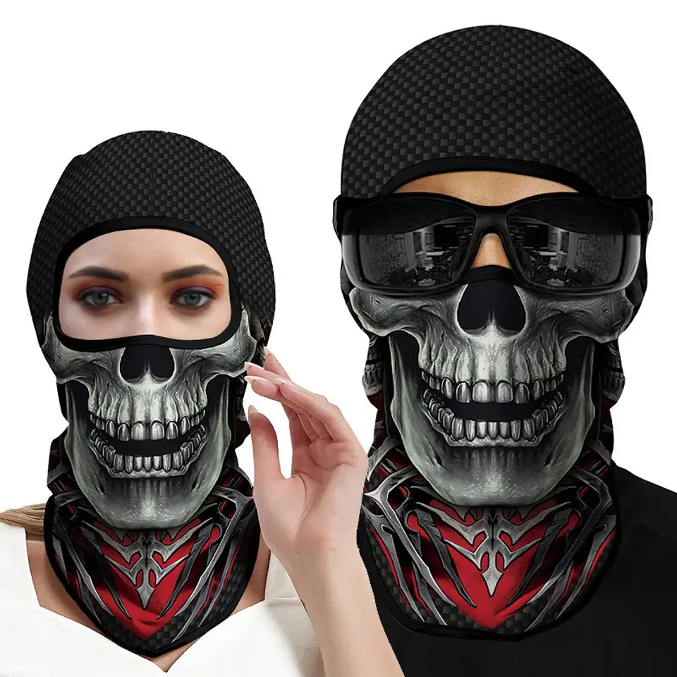Pasamontañas de Calavera Unisex – Máscara para Halloween y Outdoor 20
