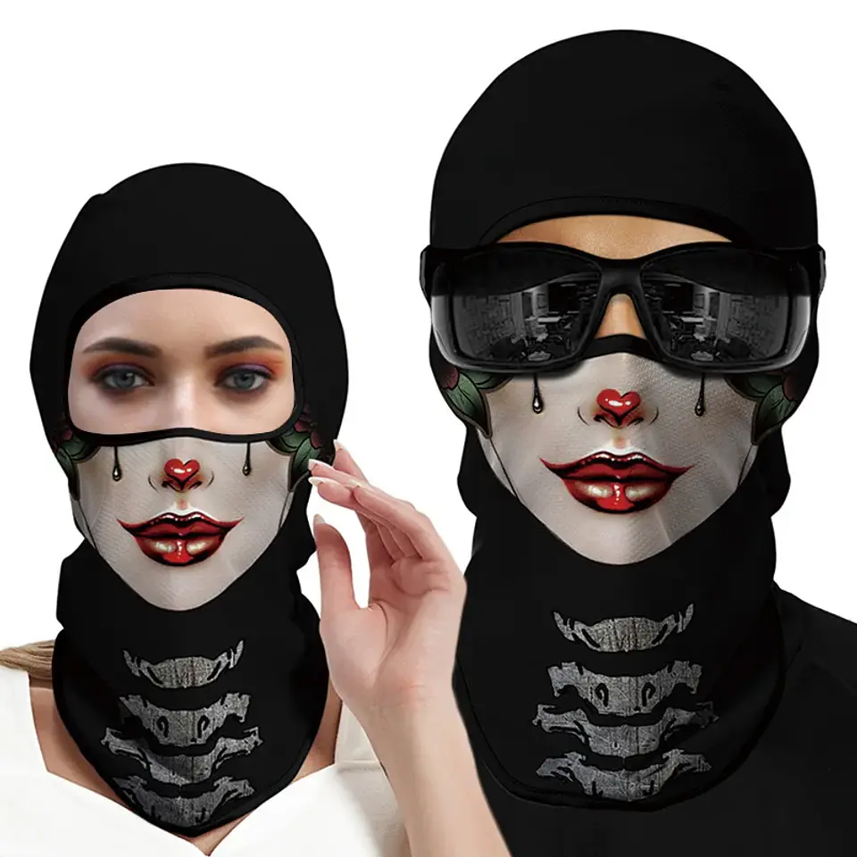 Pasamontañas de Calavera Unisex – Máscara para Halloween y Outdoor 23