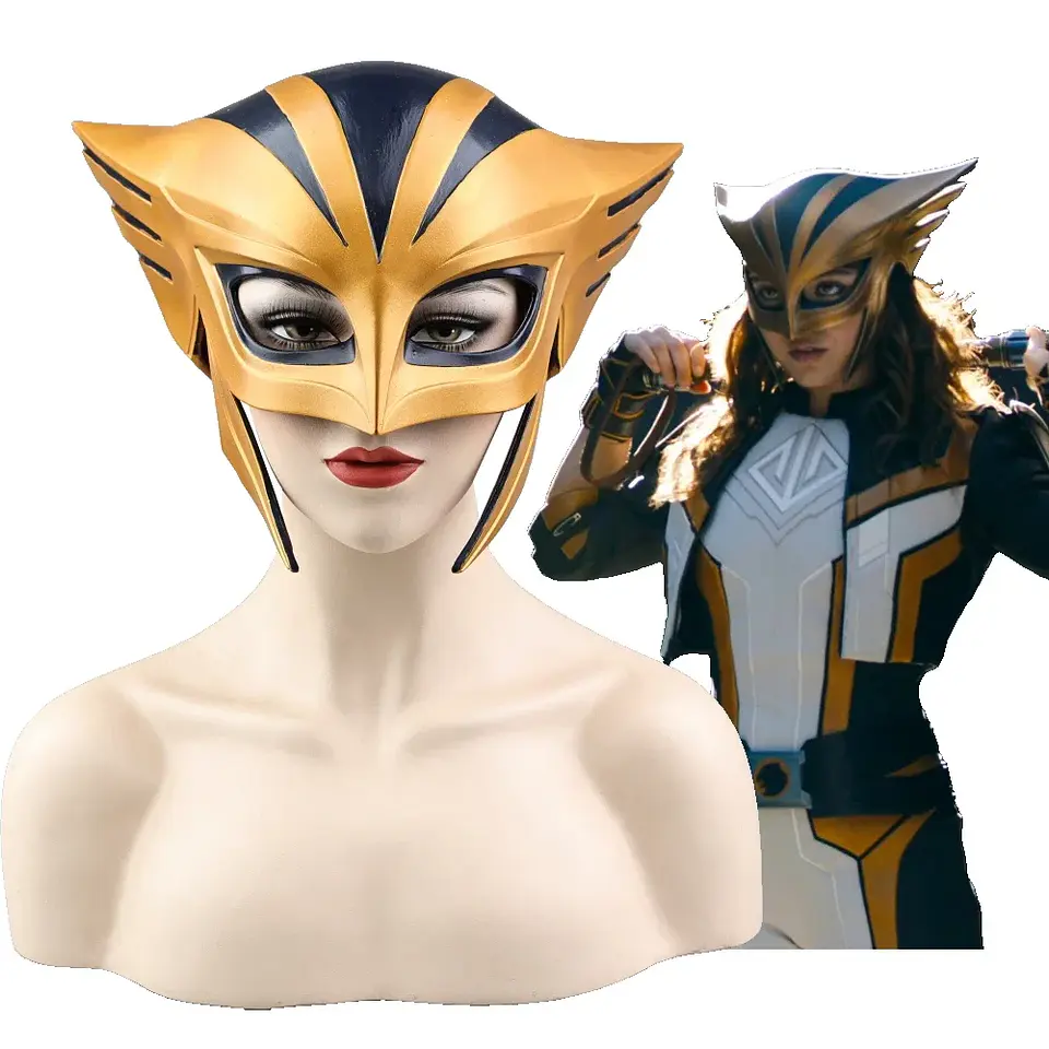 Máscara de Chica Halcón Hawkgirl – Casco de Cosplay para Halloween 1