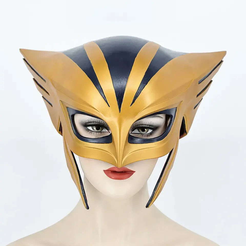 Máscara de Chica Halcón Hawkgirl – Casco de Cosplay para Halloween 2