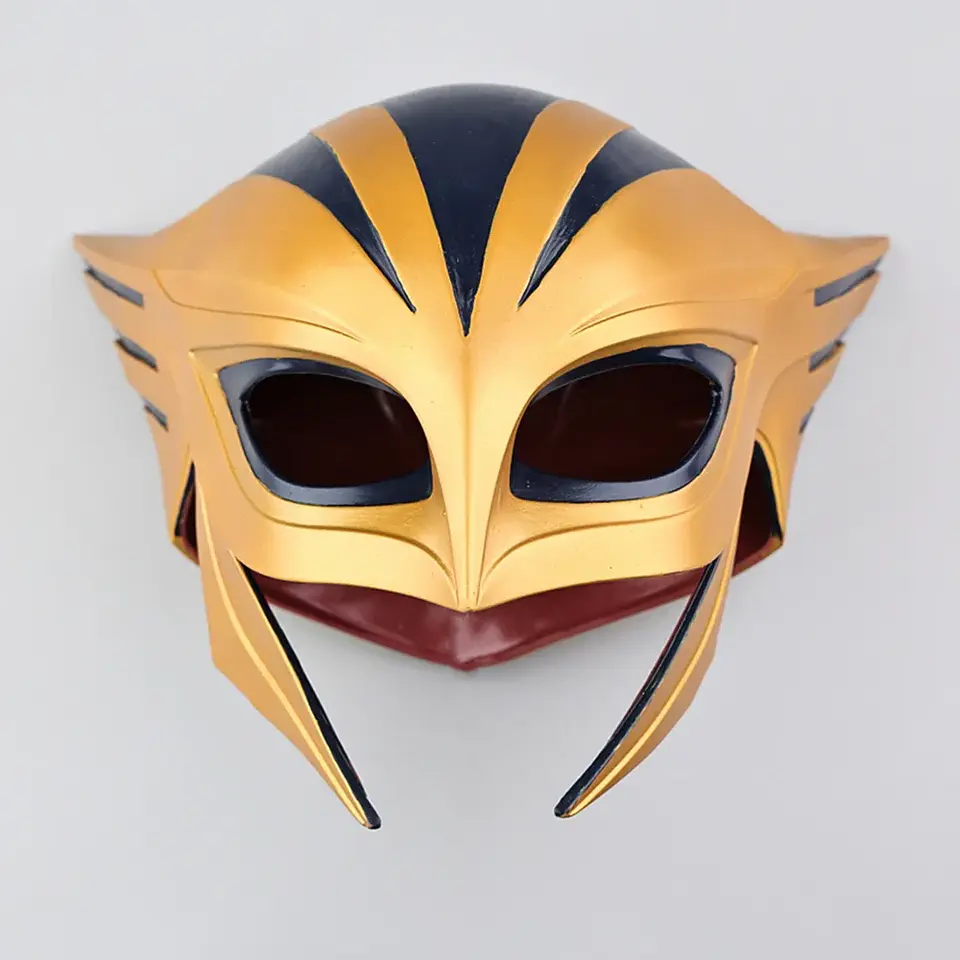 Máscara de Chica Halcón Hawkgirl – Casco de Cosplay para Halloween 6