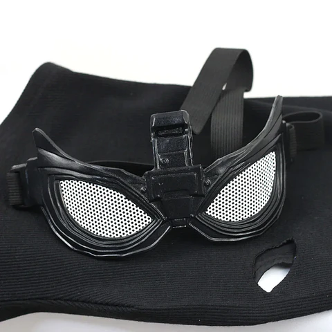 Máscara Negra de Spider-Man Stealth – Estilo Sigilo para Halloween y Cosplay
