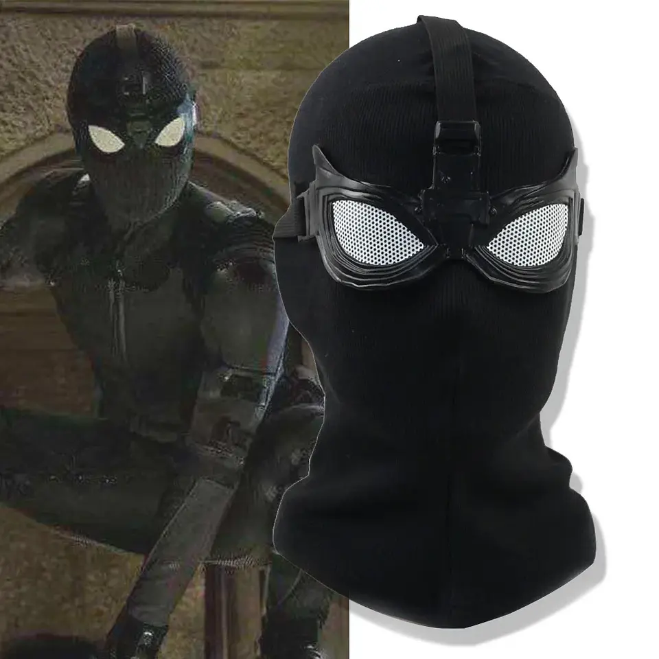 Máscara Negra de Spider-Man Stealth – Estilo Sigilo para Halloween y Cosplay 3
