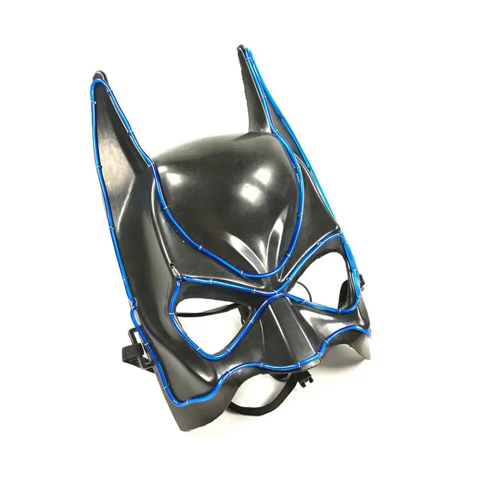 Máscara LED de Superhéroe con Efecto Neón para Halloween y Cosplay 6