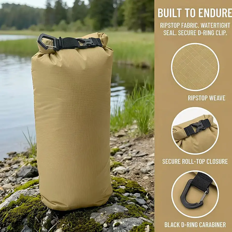 Bolsa Seca Impermeable Outdoor para Camping, Trekking y Deportes Acuáticos 2