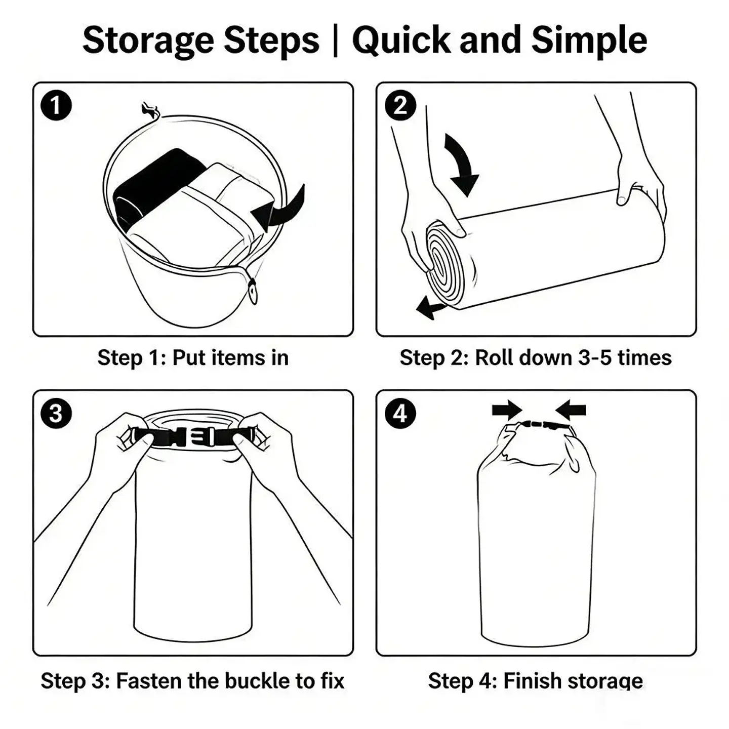 Bolsa Seca Impermeable Outdoor para Camping, Trekking y Deportes Acuáticos 5