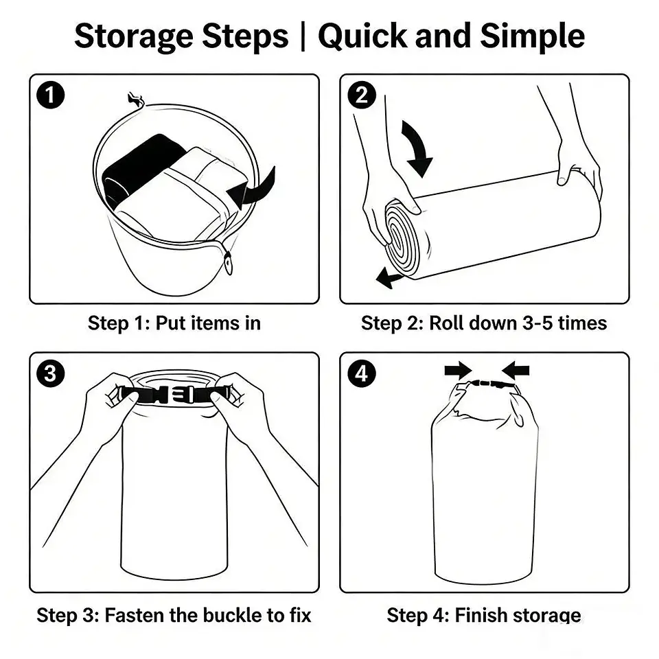 Bolsa Seca Impermeable Outdoor para Camping, Trekking y Deportes Acuáticos 5