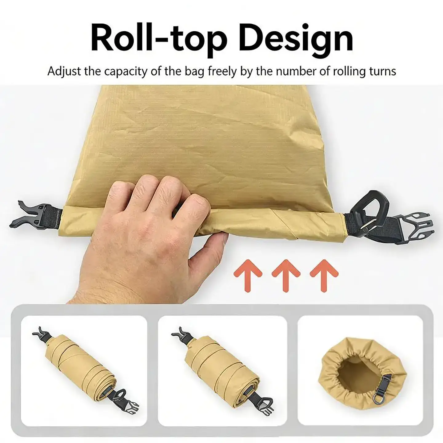 Bolsa Seca Impermeable Outdoor para Camping, Trekking y Deportes Acuáticos 6