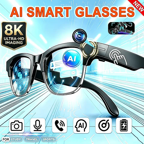 Lentes Inteligentes con IA, Bluetooth y Llamadas Manos Libres