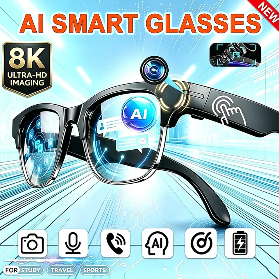 Lentes Inteligentes con IA, Bluetooth y Llamadas Manos Libres 1