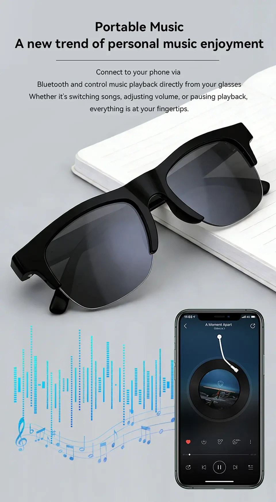 Lentes Inteligentes con IA, Bluetooth y Llamadas Manos Libres 8