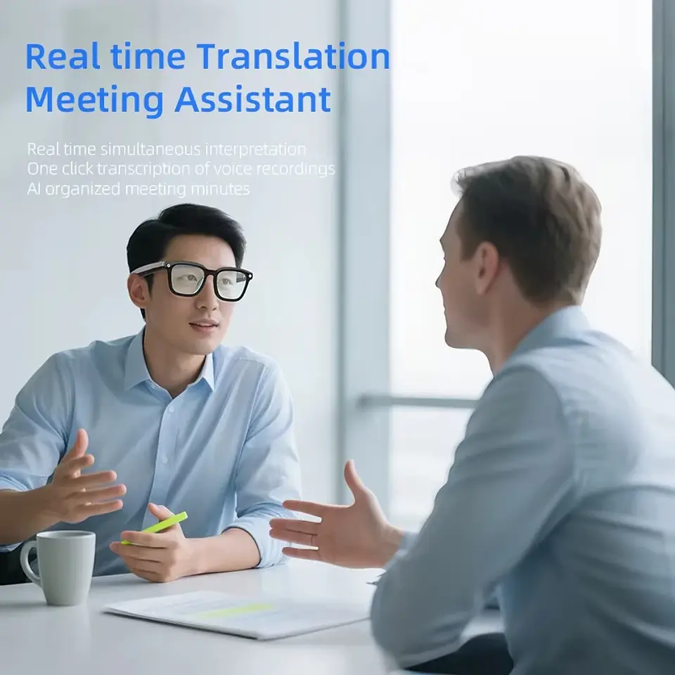 Lentes Inteligentes con IA, Cámara HD, Traducción y Bluetooth 5