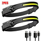 Linterna Frontal LED COB Recargable con Sensor y Luz Amplia - Miniatura 8