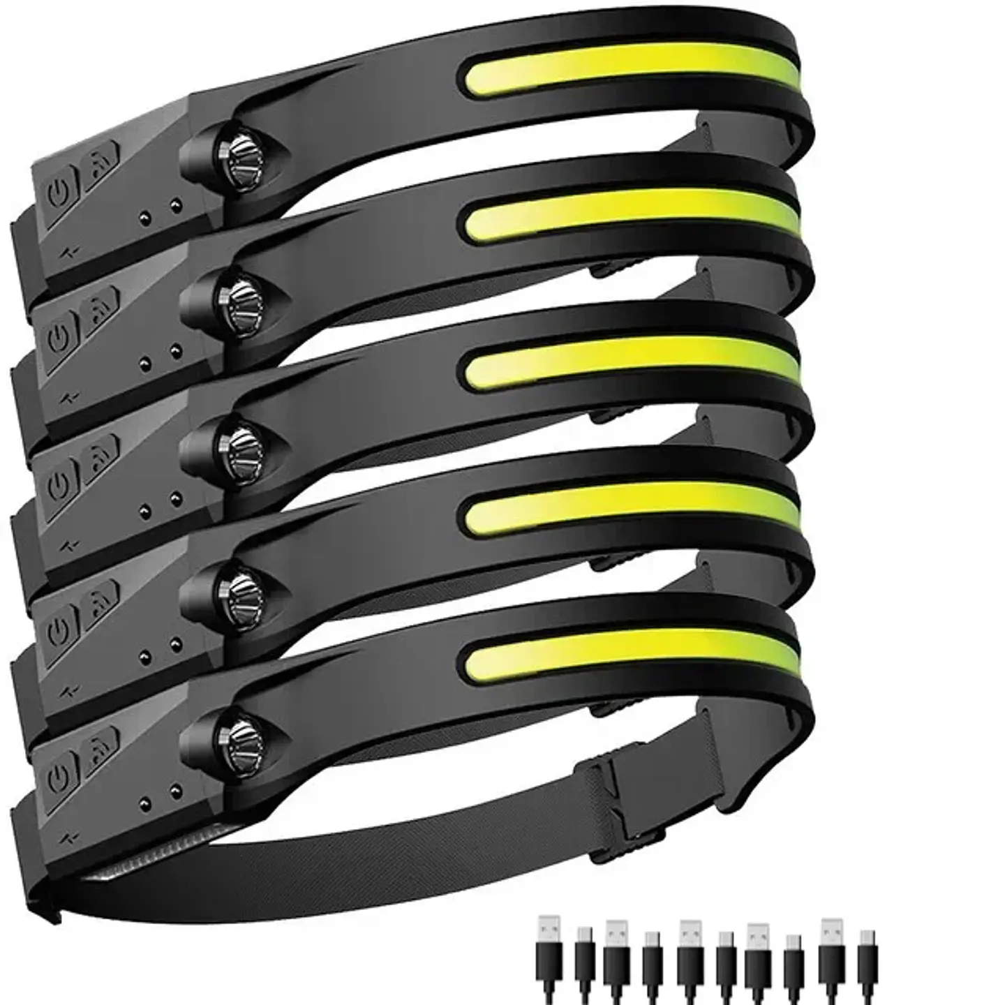 Linterna Frontal LED COB Recargable con Sensor y Luz Amplia 9