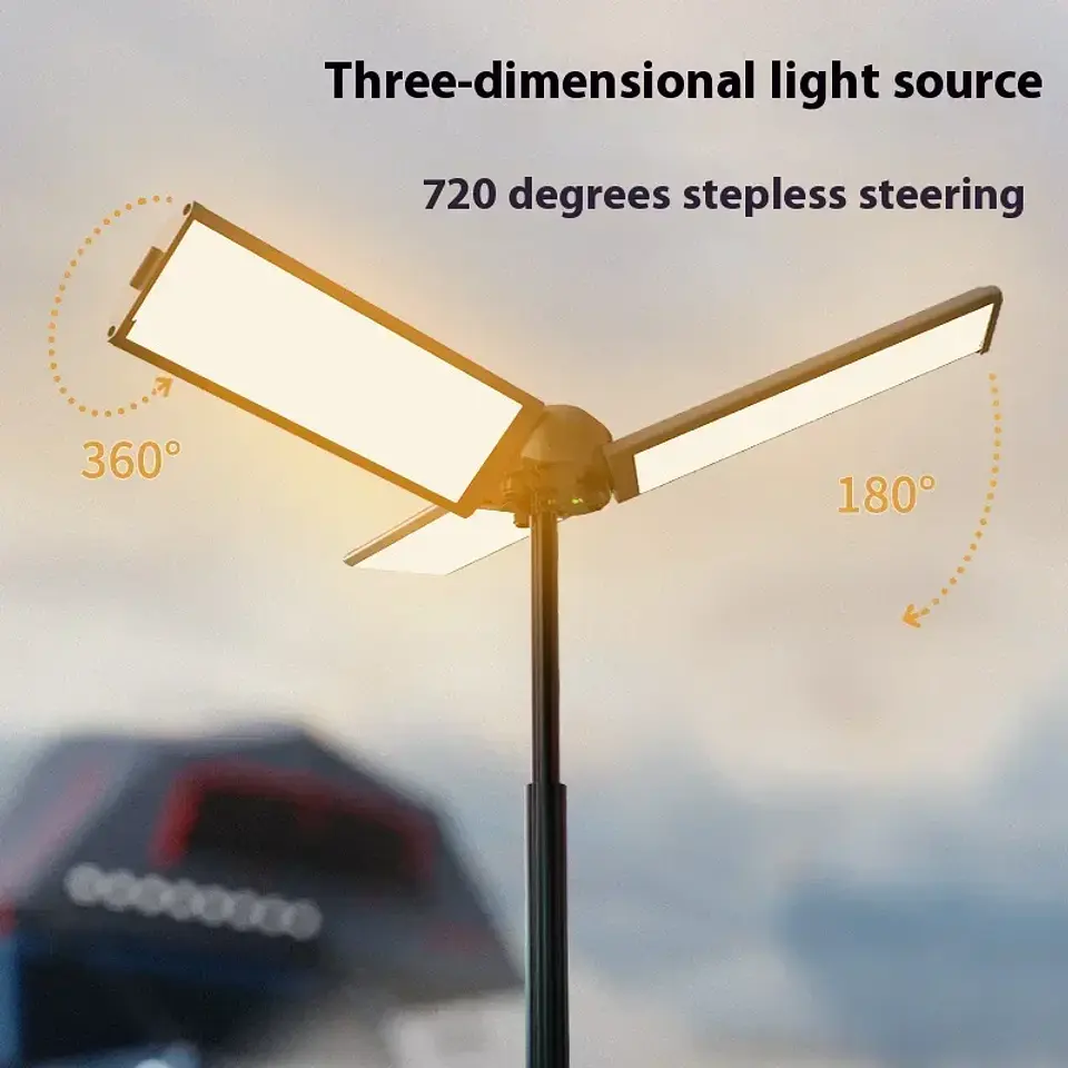 Lámpara Telescópica LED para Camping Recargable 8000 mAh – 8 Modos 3