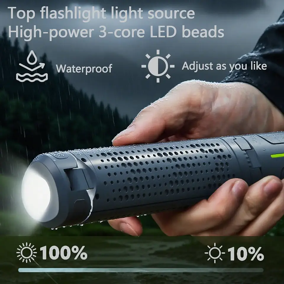 Lámpara Telescópica LED para Camping 8000 mAh con Trípode 4