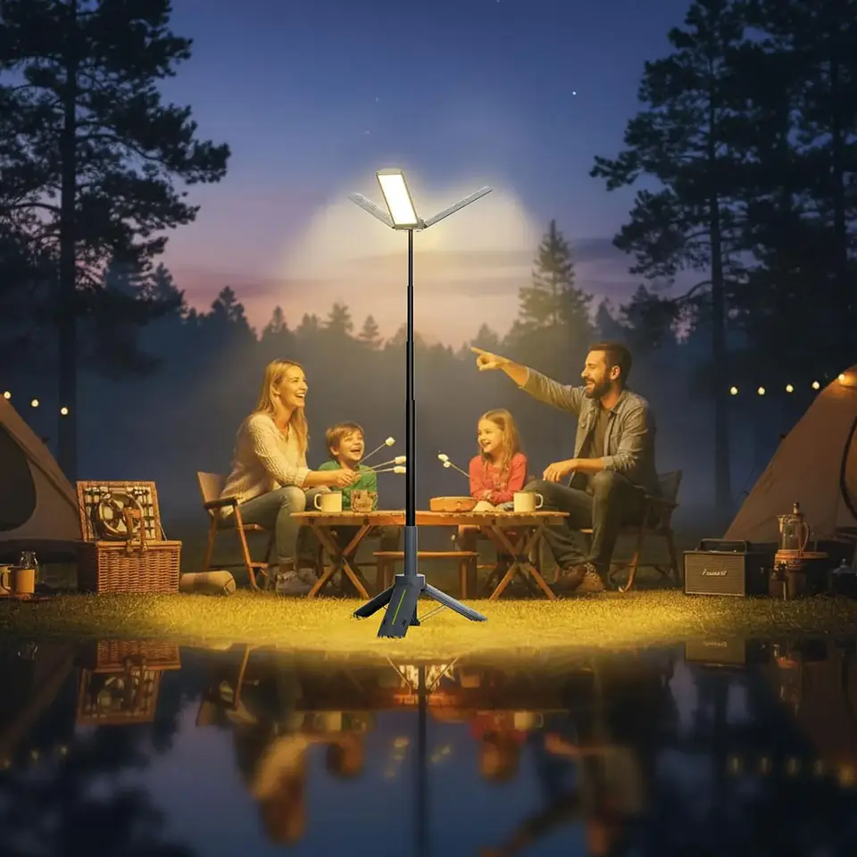 Lámpara Telescópica LED para Camping 8000 mAh con Trípode 6