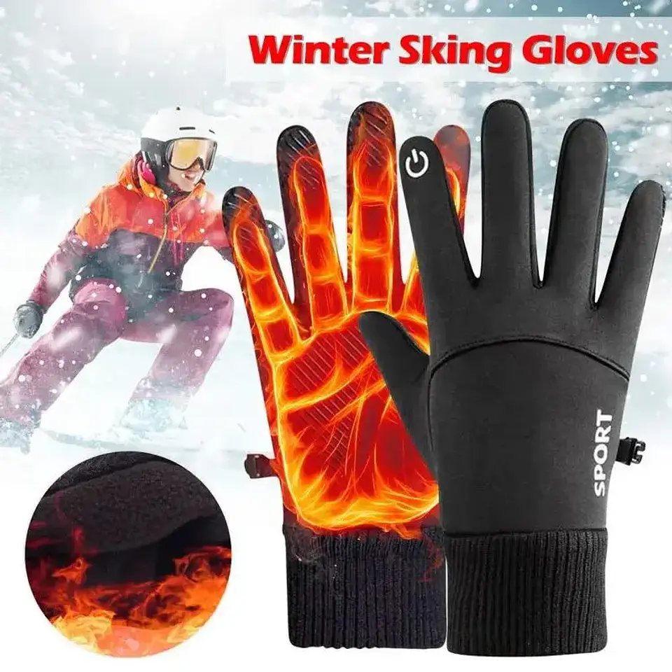 Guantes térmicos táctiles para ciclismo y actividades al aire libre 1