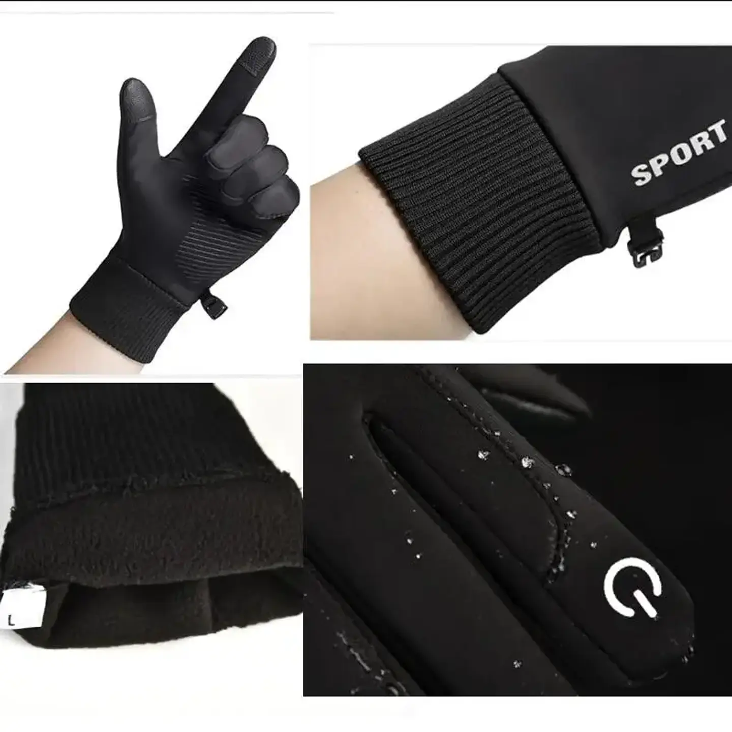 Guantes térmicos táctiles para ciclismo y actividades al aire libre 6