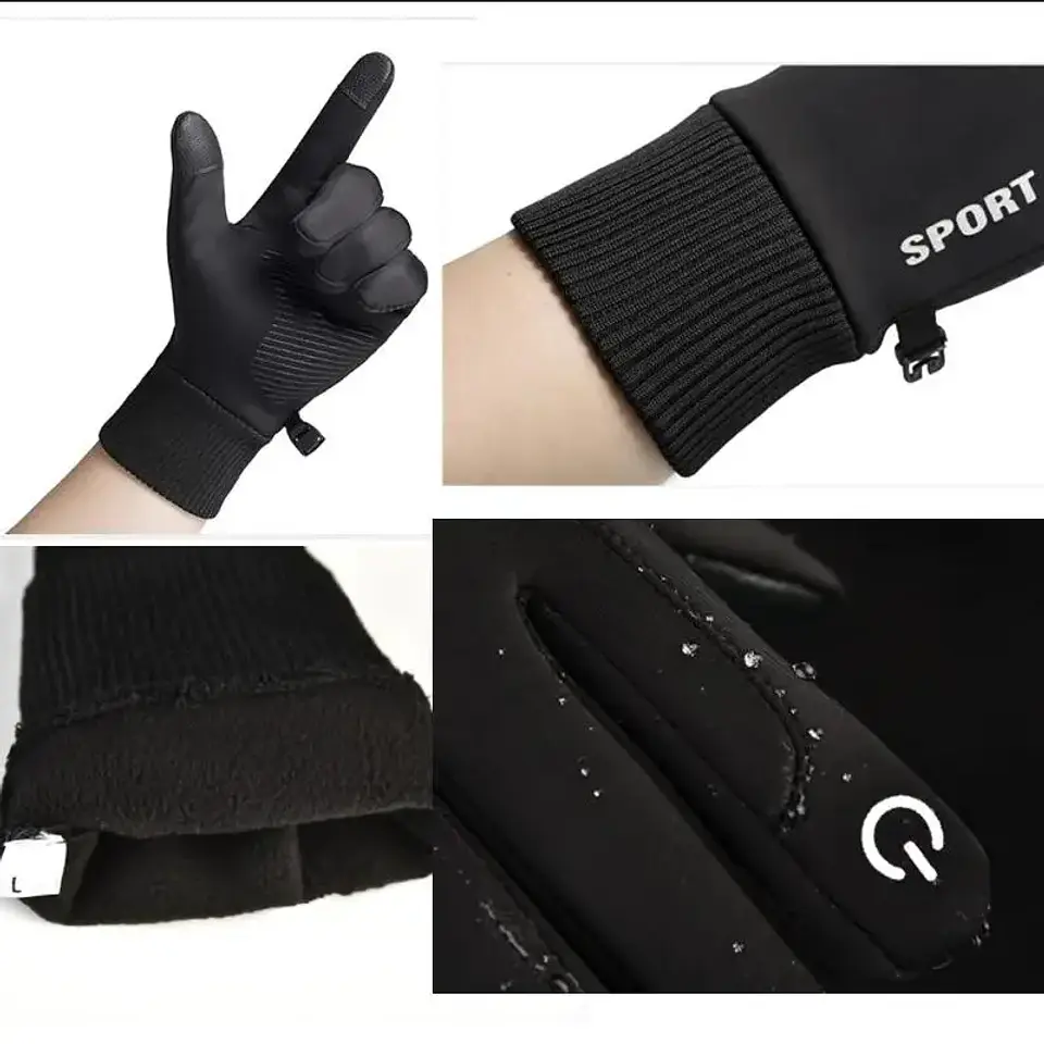 Guantes térmicos táctiles para ciclismo y actividades al aire libre 6