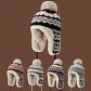 Gorro de invierno tejido con orejeras y pompón unisex - Miniatura 1