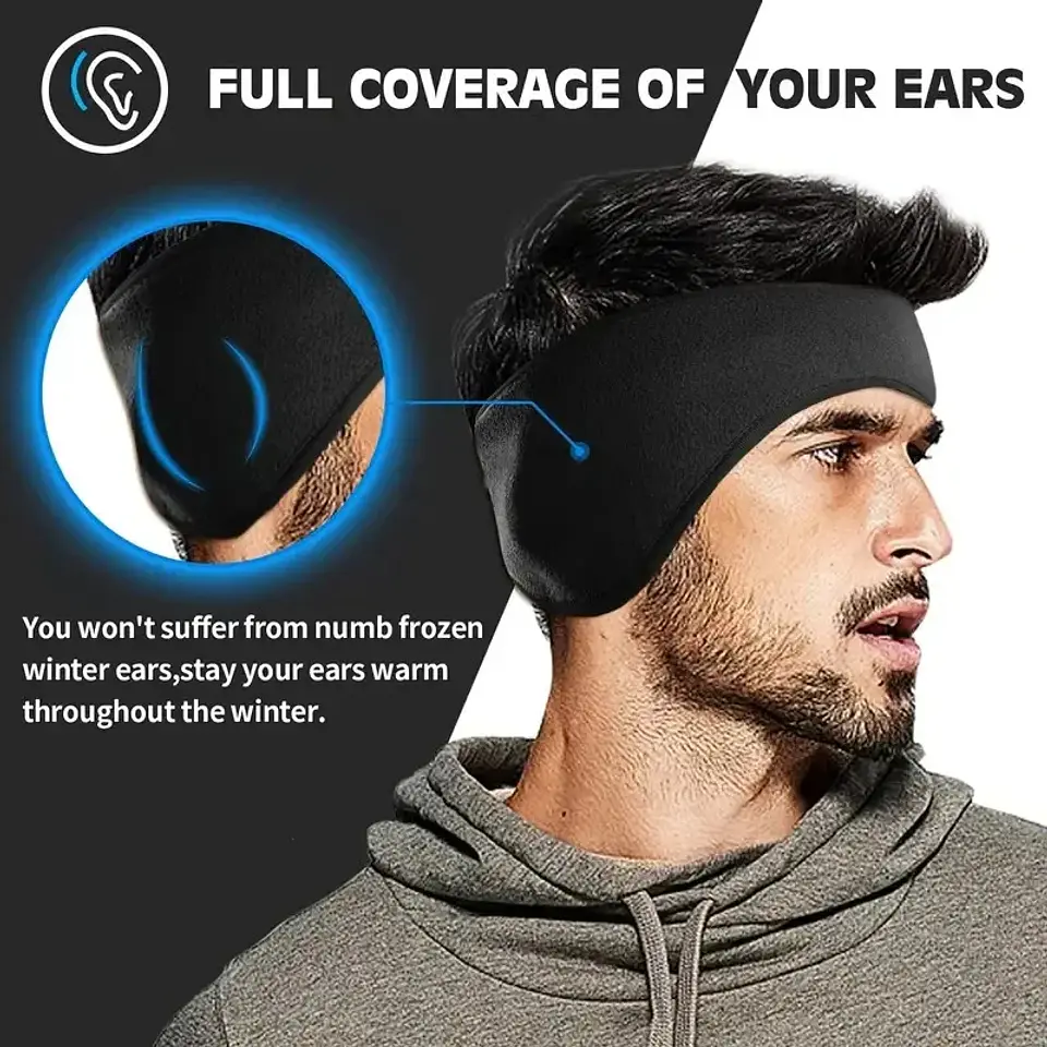 Banda térmica de polar cubreorejas para running, ciclismo y outdoor 3