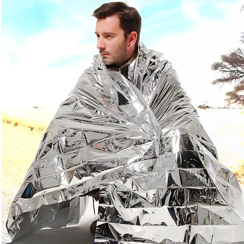 Pack de 4 mantas térmicas de emergencia para camping y outdoor