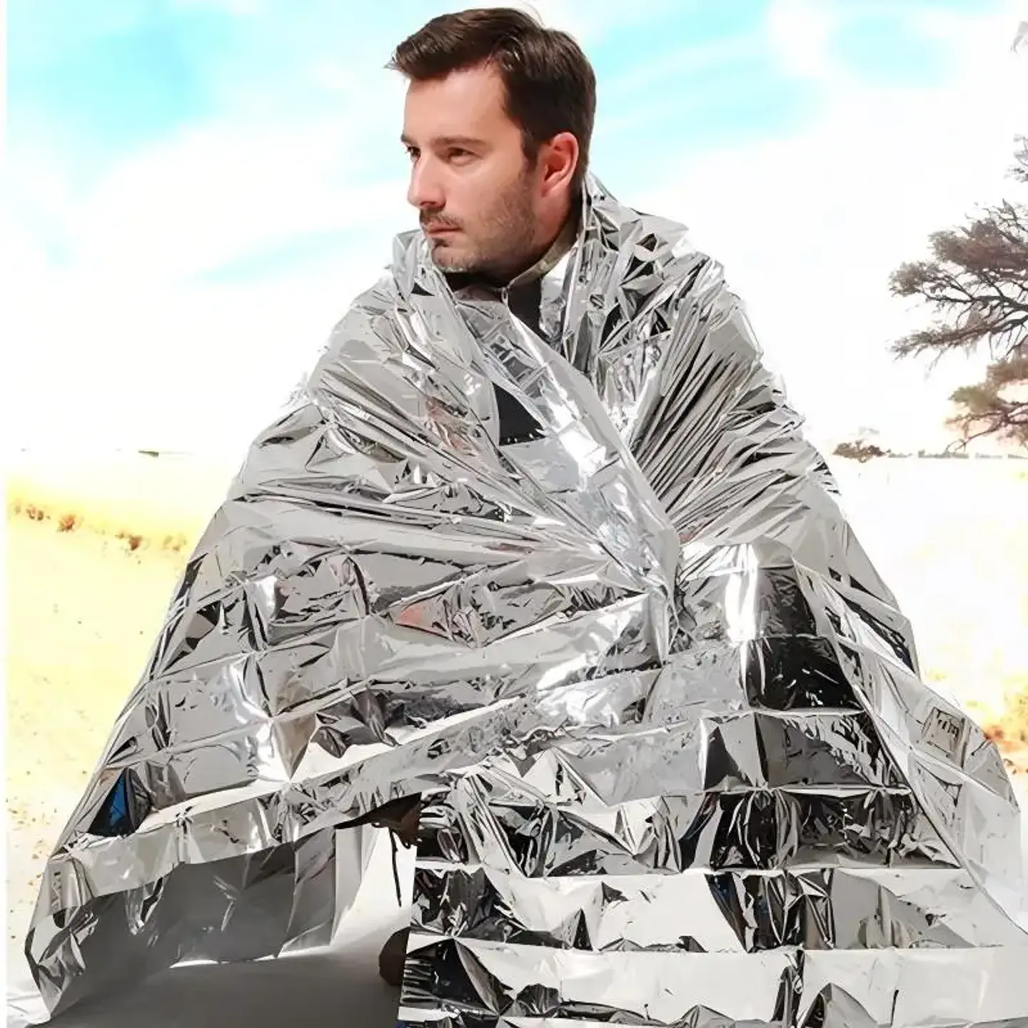 Pack de 4 mantas térmicas de emergencia para camping y outdoor 1