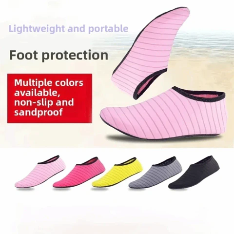 Zapatos acuáticos ligeros con suela de goma para playa y piscina