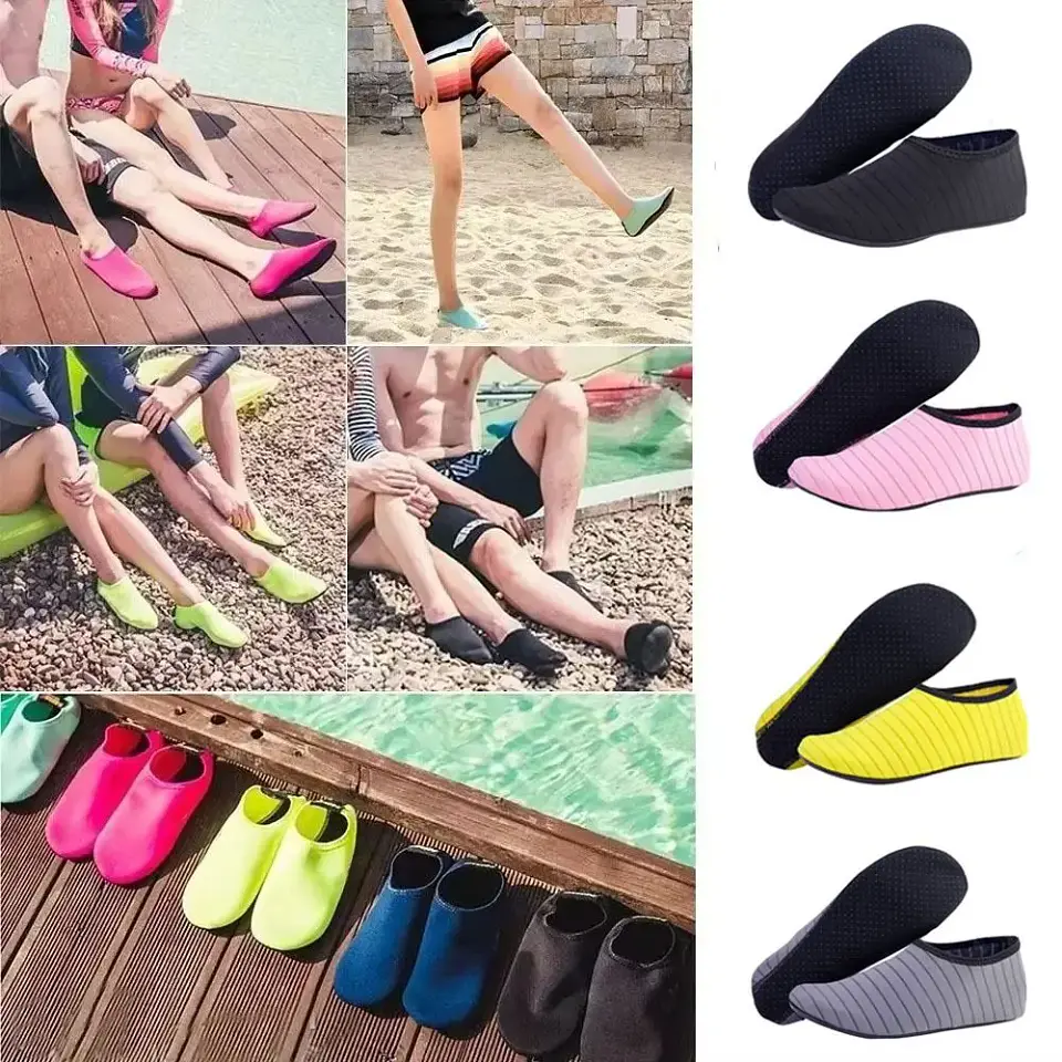 Zapatos acuáticos ligeros con suela de goma para playa y piscina 3