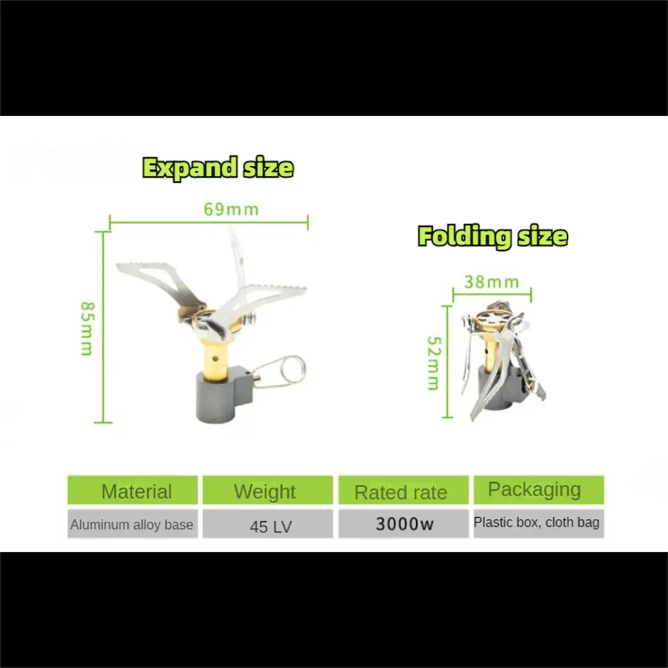 Cocinilla portátil a gas plegable para camping 4