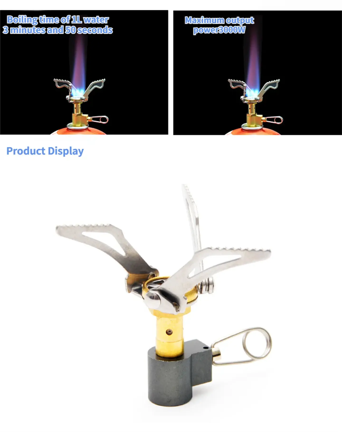 Cocinilla portátil a gas plegable para camping 7