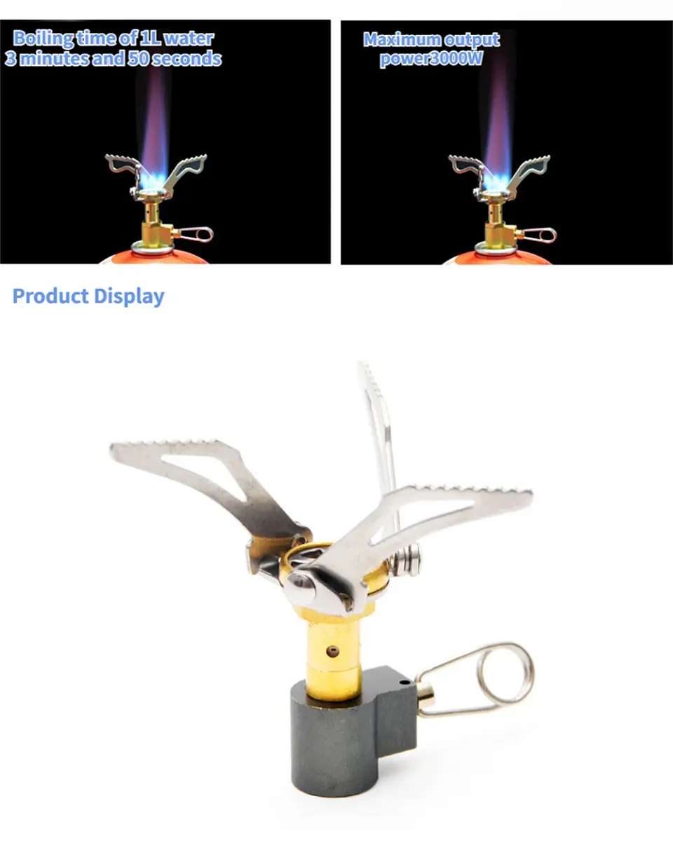 Cocinilla portátil a gas plegable para camping 7
