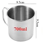 Taza de acero inoxidable con asa plegable para camping - Miniatura 10
