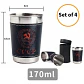 Vasos de acero inoxidable de 170 ml para camping y viajes - Miniatura 4