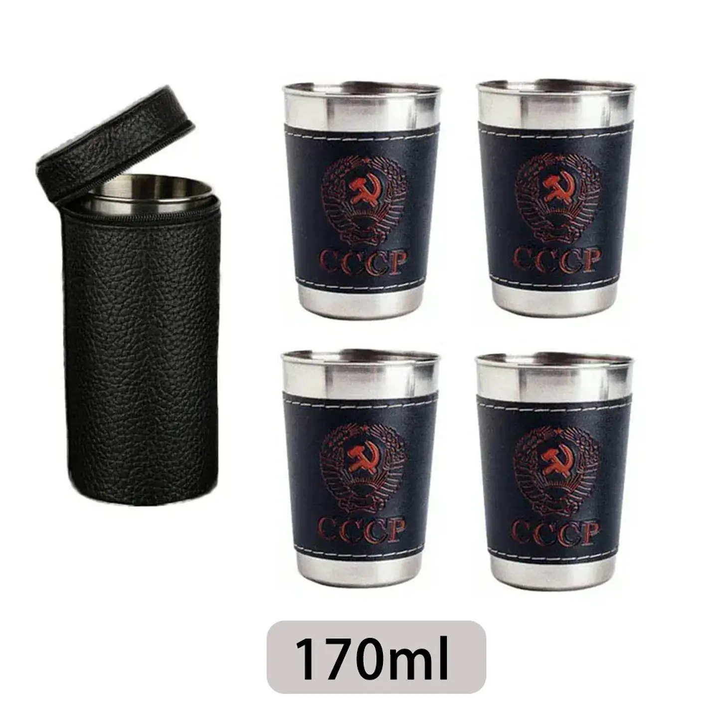 Vasos de acero inoxidable de 170 ml para camping y viajes 8