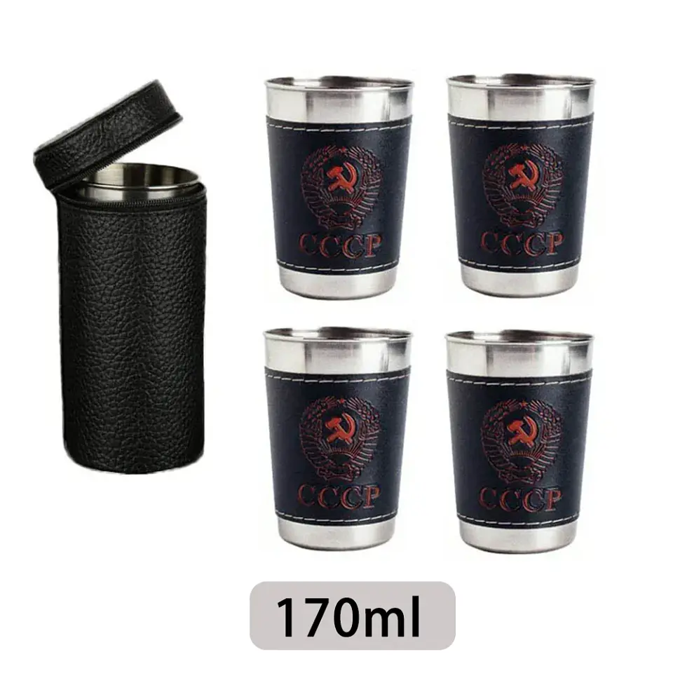 Vasos de acero inoxidable de 170 ml para camping y viajes 8