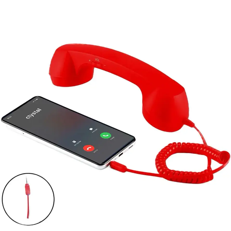 Auricular telefónico retro con cable para celular — USB-C o 3,5 mm 7