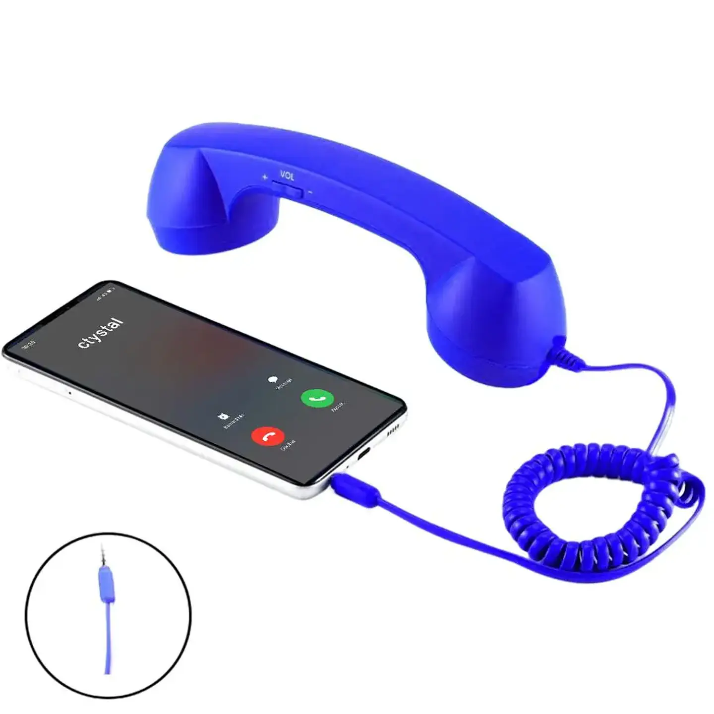 Auricular telefónico retro con cable para celular — USB-C o 3,5 mm 9