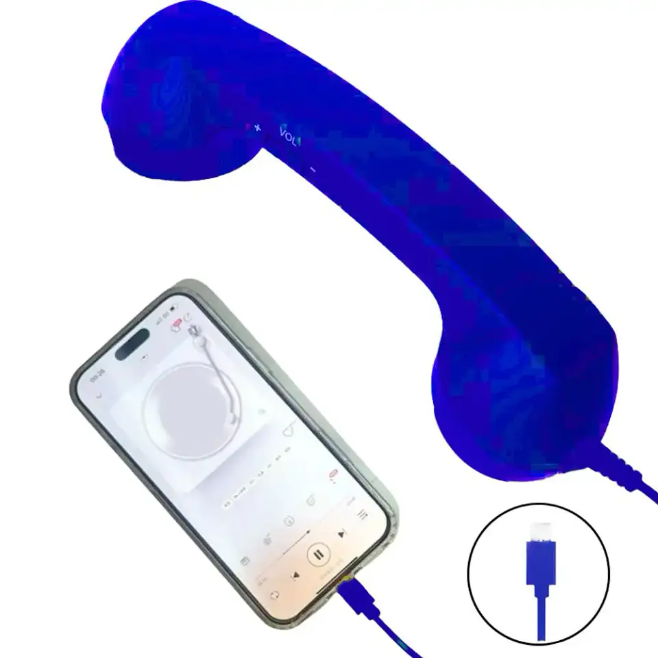 Auricular telefónico retro con cable para celular — USB-C o 3,5 mm 10