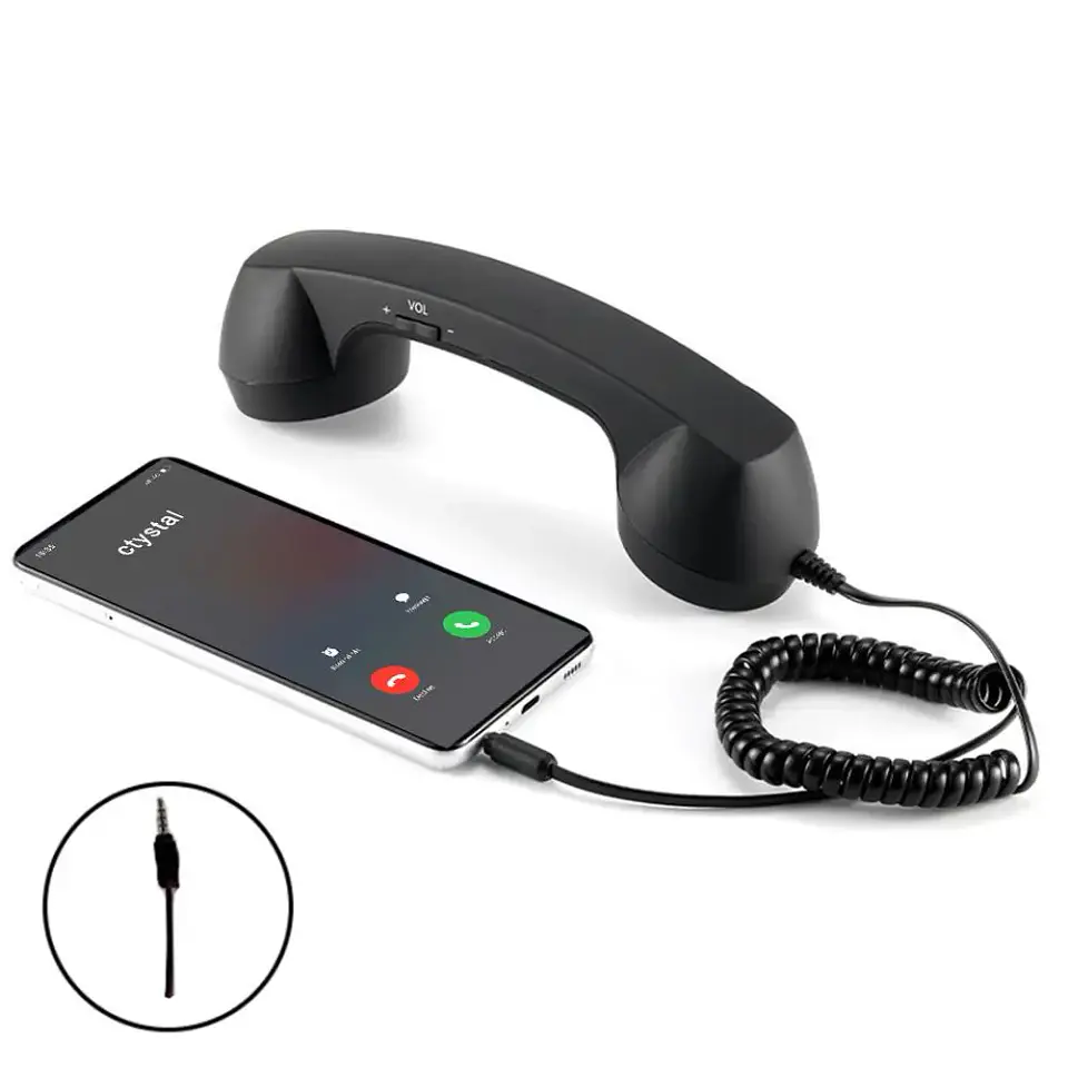Auricular telefónico retro con cable para celular — USB-C o 3,5 mm 11